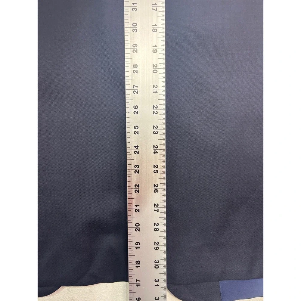 Hickey Freeman 46R 40x32 Navy Blue 2pc Pant Suit All Season Wool Flat Front USA